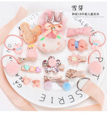 18pcs Baby Girl Headband for Children's Turban Darling Bows Kids Headwear Elastic Hair Bands Clips Hairpins Set Baby Accessories