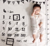 Baby Monthly Growth Milestone Blanket Photography Requirements Background Towel Memory Carpet