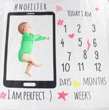 Baby Monthly Growth Milestone Blanket Photography Requirements Background Towel Memory Carpet