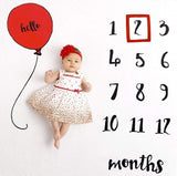 Baby Monthly Growth Milestone Blanket Photography Requirements Background Towel Memory Carpet