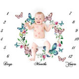 Baby Monthly Growth Milestone Blanket Photography Requirements Background Towel Memory Carpet
