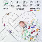 Baby Monthly Growth Milestone Blanket Photography Requirements Background Towel Memory Carpet